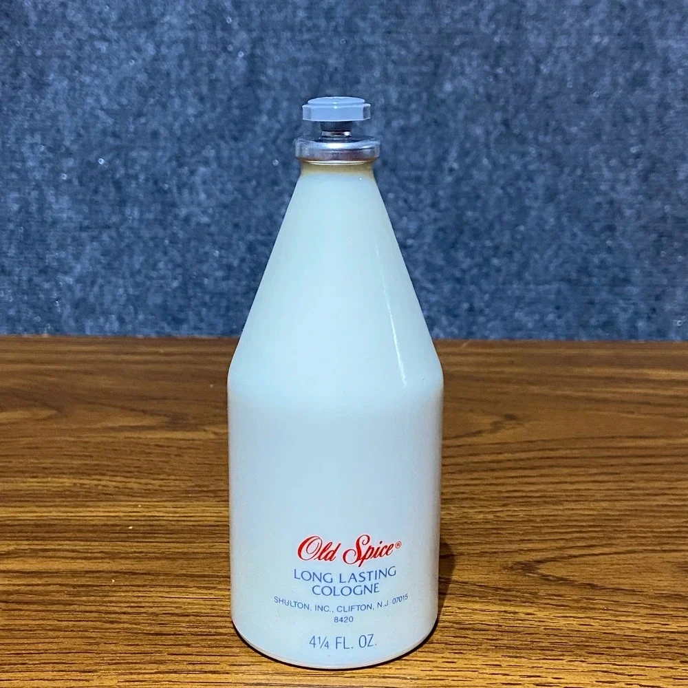 VTG NOS Shulton 80s Old Spice Long Lasting Cologne 4.25oz White Glass Bottle Box